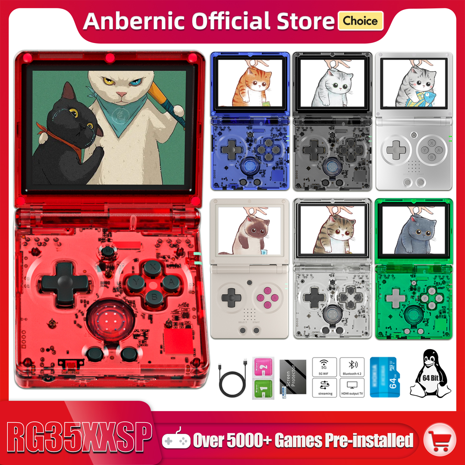 Retro Gaming Realm - Anbernic NEW RG35XXSP Flip Handheld Game