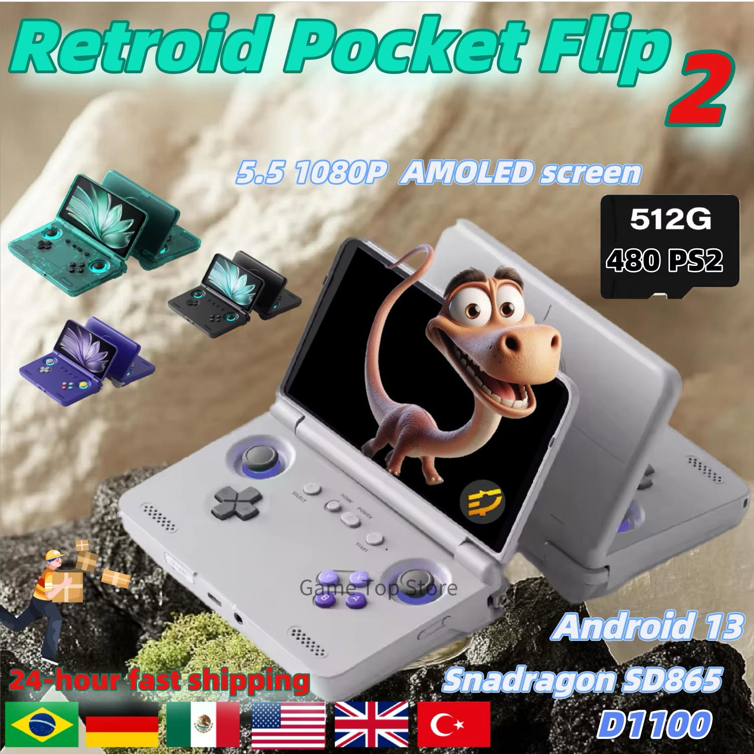 Retro Gaming Android - Retroid Pocket Flip 2 Handheld Console