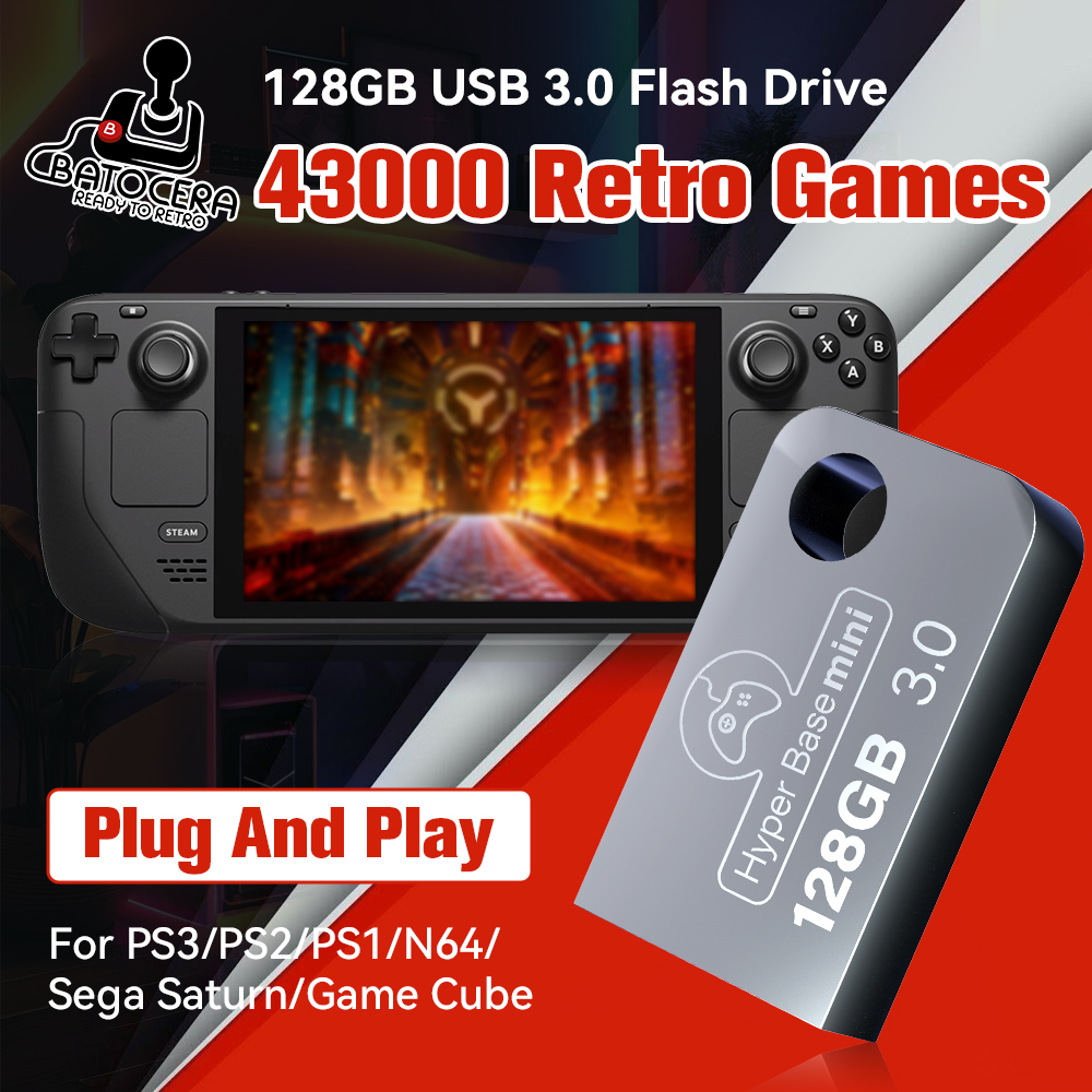 Retro Gaming Realm - Batocera 128G Gaming Stick With 43000+