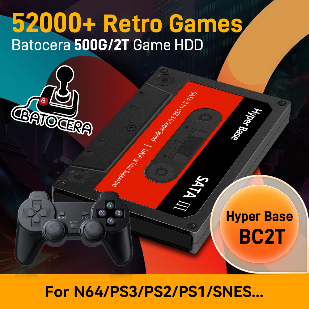 Retro Gaming Pro - Batocera 500G/2T Emulator Game Hard Drive