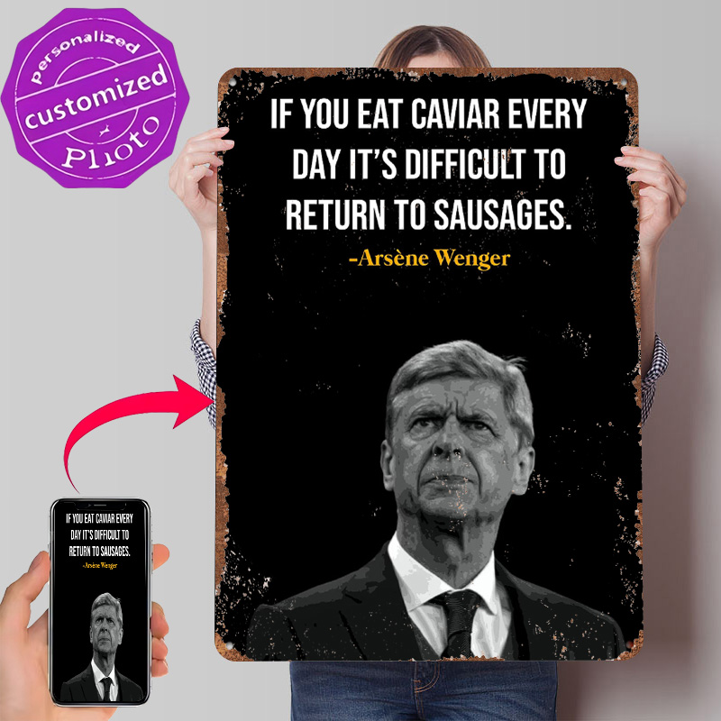 Retro Gaming Quotes - Arsene Wenger Quotes Metal Poster Customized