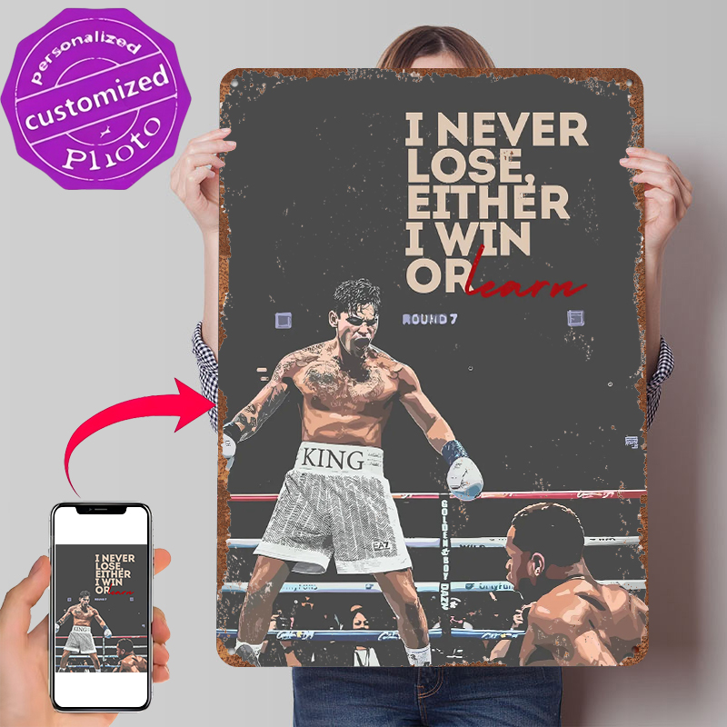 Retro Gaming Quotes - Boxing Quote Motivation Tin Poster Wall