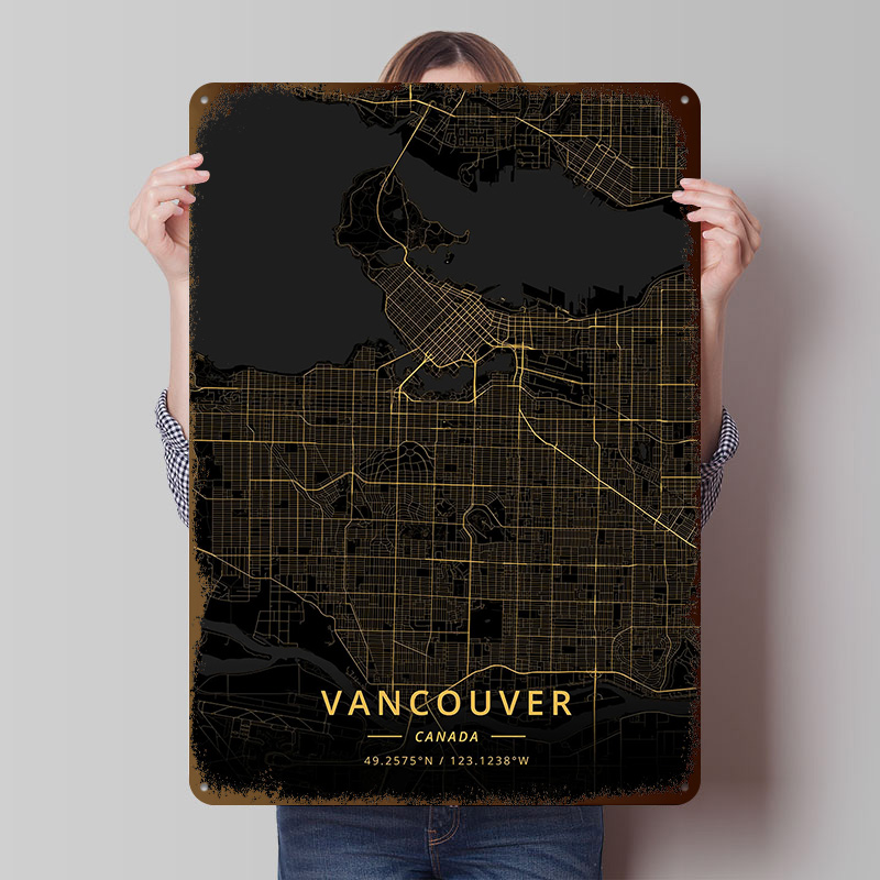 Retro Gaming Vancouver - Vancouver Canada Tinplate Posters Customizable Wall