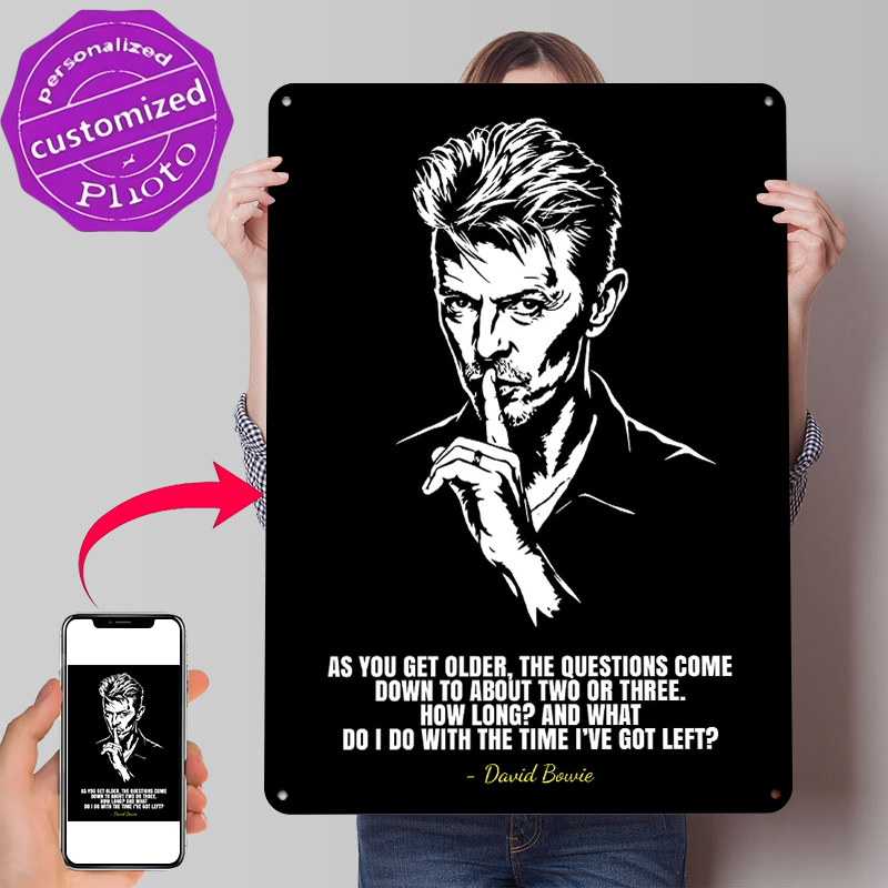 David Bowie Quote Art Tin Post – обзор и цена Retro Gaming Quotes