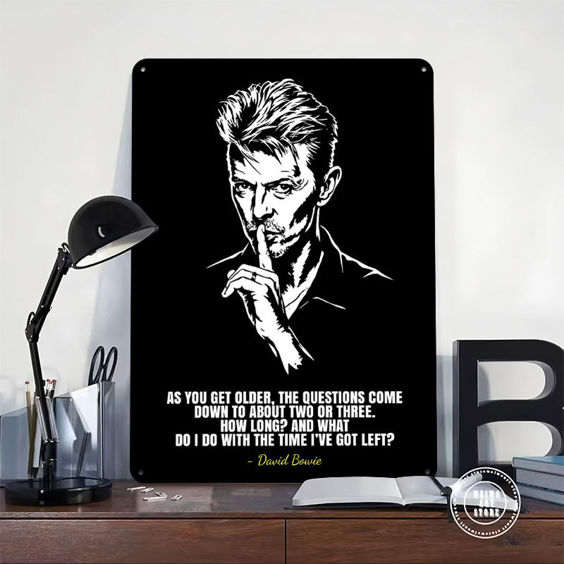 David Bowie Quote Art Tin Post – обзор и цена Retro Gaming Quotes