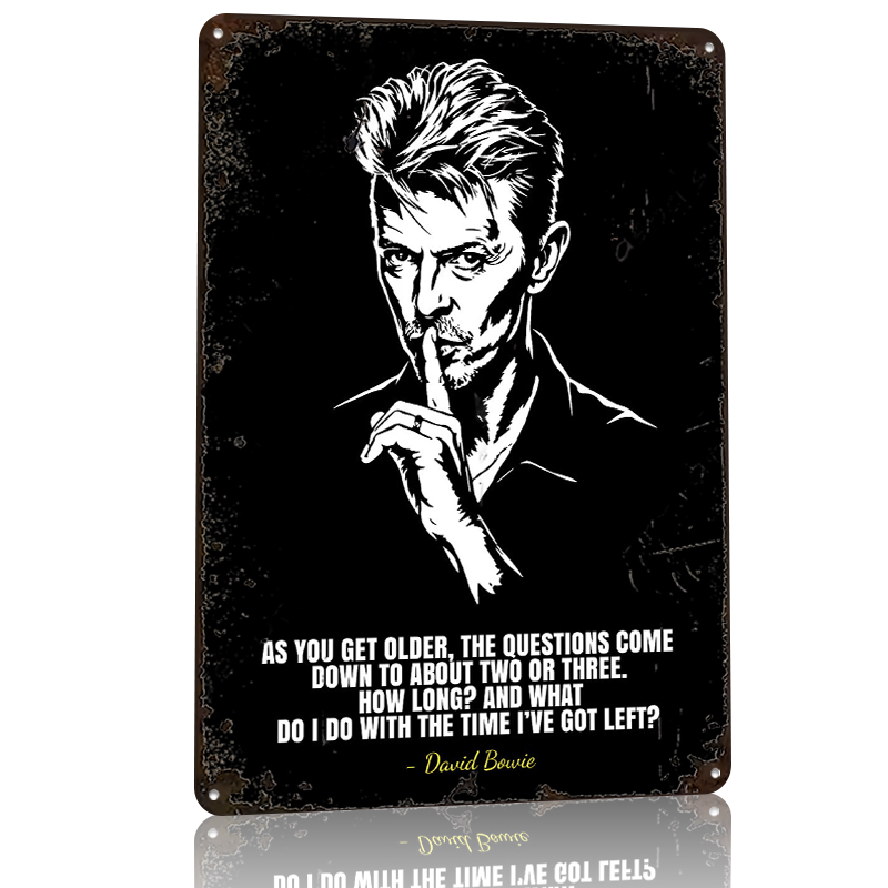 David Bowie Quote Art Tin Post – обзор и цена Retro Gaming Quotes