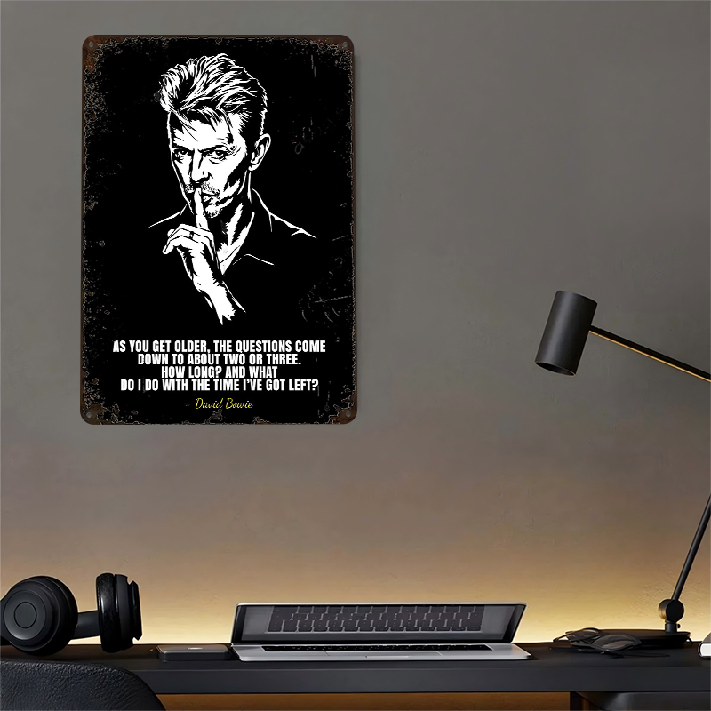 David Bowie Quote Art Tin Post – обзор и цена Retro Gaming Quotes