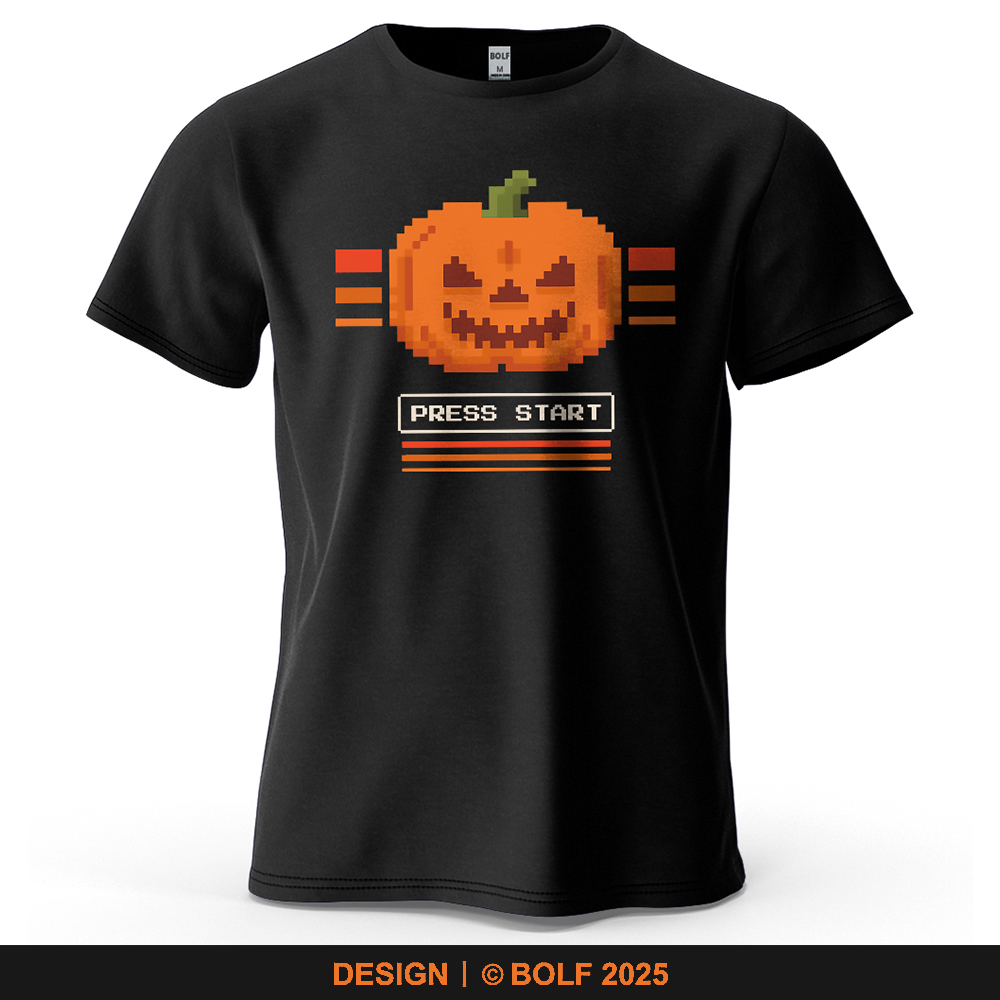 Halloween Pumpkin Printed Men' – обзор и цена Retro Gaming Events
