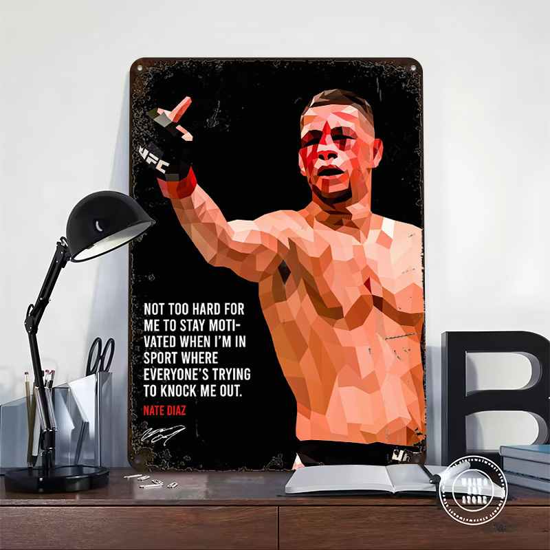 Nate Diaz Quotes Metal Sign Bo – обзор и цена Retro Gaming Quotes