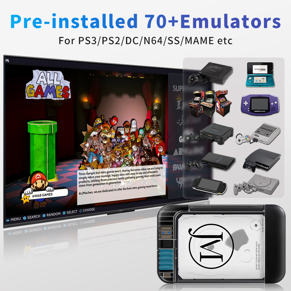 RETROBAT Portable 500G Gaming  – обзор и цена Retro Gaming Realm