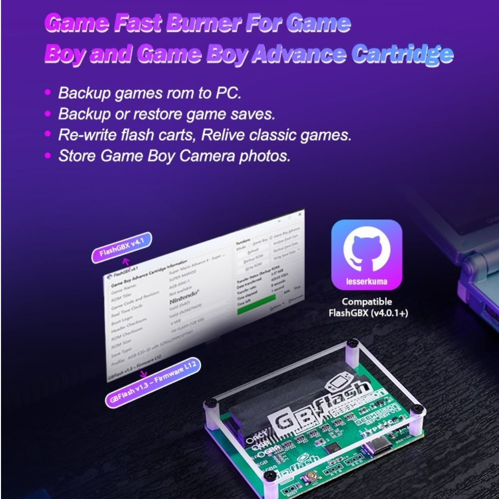 EPICJOY GBflash GBA/GBC Burner – обзор и цена Retro Gaming Usb