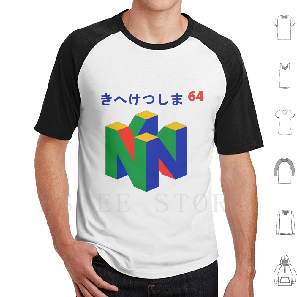 Japanese 64 T Shirt Print Cott – обзор и цена Retro Gaming Video
