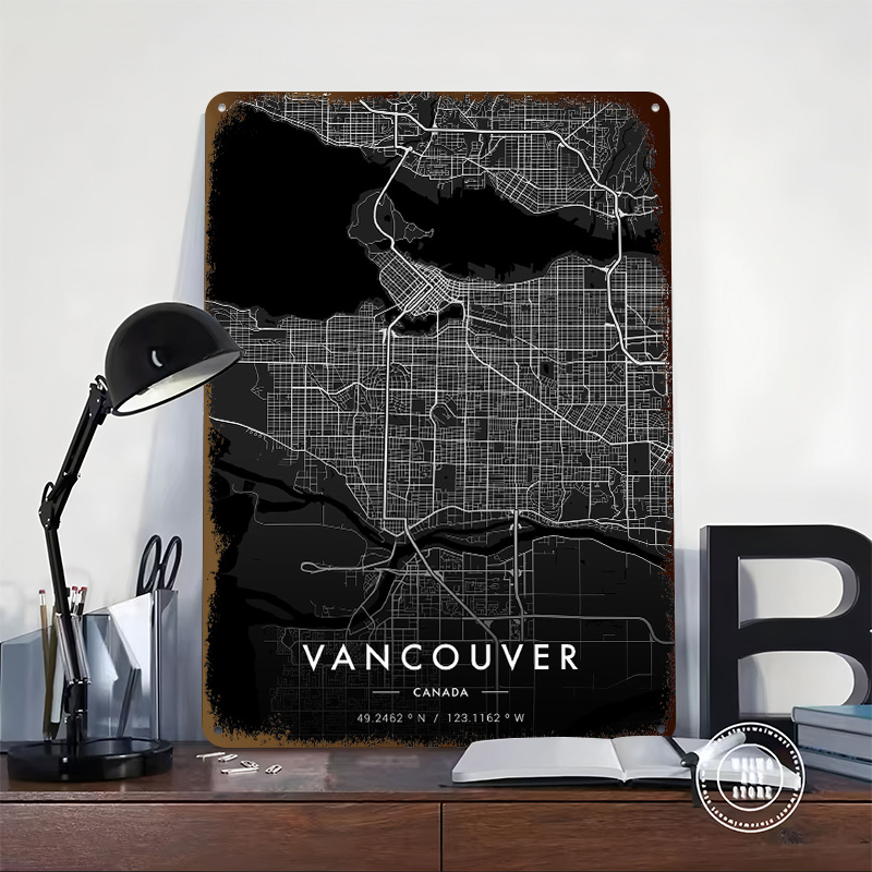 Vancouver City Map Dark Tinpla – обзор и цена Retro Gaming Vancouver