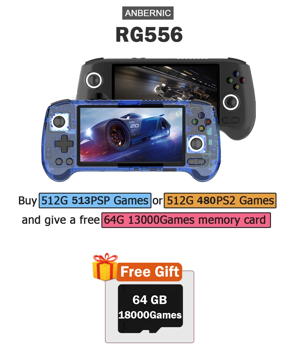 ANBERNIC RG556 Handheld Game C – обзор и цена Retro Gaming Android