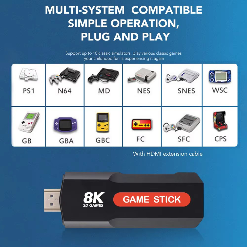 X2 Game Stick HD 4K 8K 3D Cons – обзор и цена Retro Gaming Usb